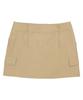 Deliscent Two-Pocket Low Mini Skirt [Beige]