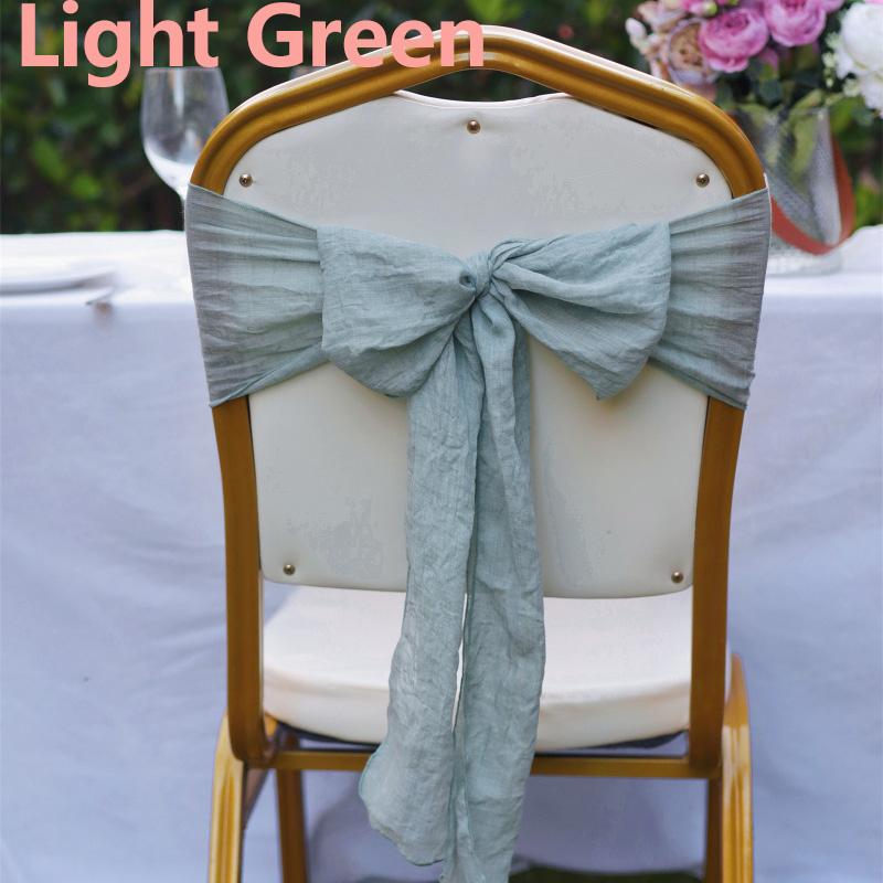 5010 шт пояса для стульев пояса для стульев из марли банты для стульев в деревенском стиле чехлы для стульев свадебные банкеты вечеринки украшения для дома и кухни 10 pcs светло-зеленый 14509₽