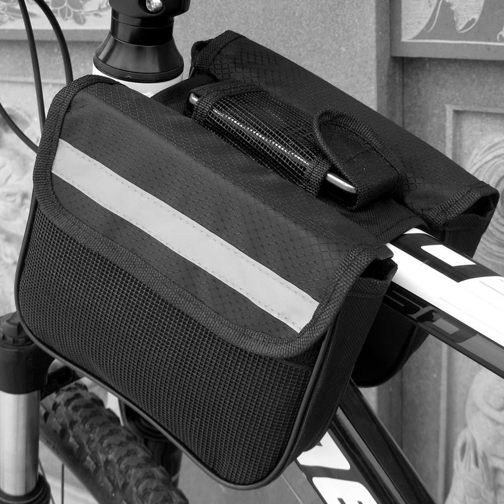 Bicycle Saddle and Top Tube Bag - Lightweight Mountain and Road Bike Front Beam Bag