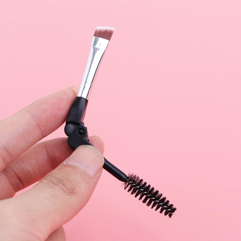 Grooming Tool Eyelash Separator Makeup Brush Foldable Eyebrow Brush Spoolie Brush Duo Angled Eyebrow Brush Mascara Applicator