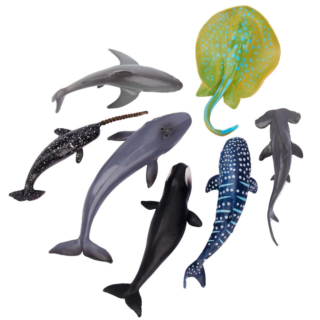 TOYMANY Marine Life Figure Miniature Marine Animal Realistic Animal Ocean Popular Birthday New Ages 6 and Up 24-Piece Set, Models, Models, Toys,