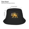 Lion And Sun Persian Emblem  Bucket Hat Summer  Casual Fisherman Hats For Couple Personality Beach Travel Caps Outdoor Sun Hats