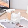 2-In-1 Cotton Swab Storage Box Acrylic Makeup Organizer Cotton Pad Holder Double Hole Circular Dispenser Cosmetic Organization
