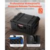 VEVOR 3.5 Cu.ft Weatherproof Hard Case, Waterproof Hard Case with Rolling Wheels &amp; Retractable Pull Handle