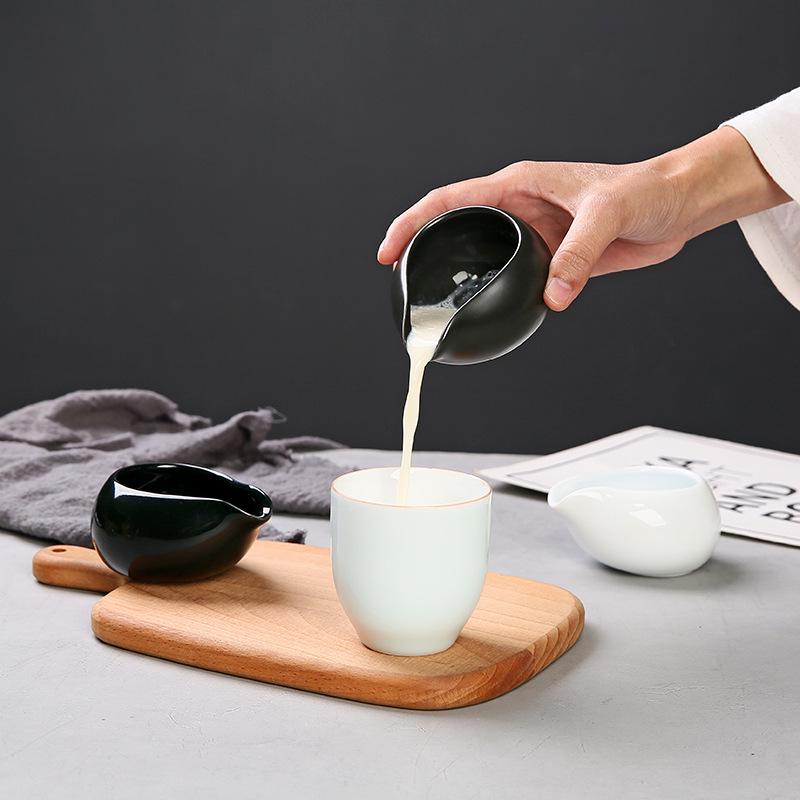 Ceramic Measuring Tray & Scoop Set for Coffee, Tea, Milk, and Beans