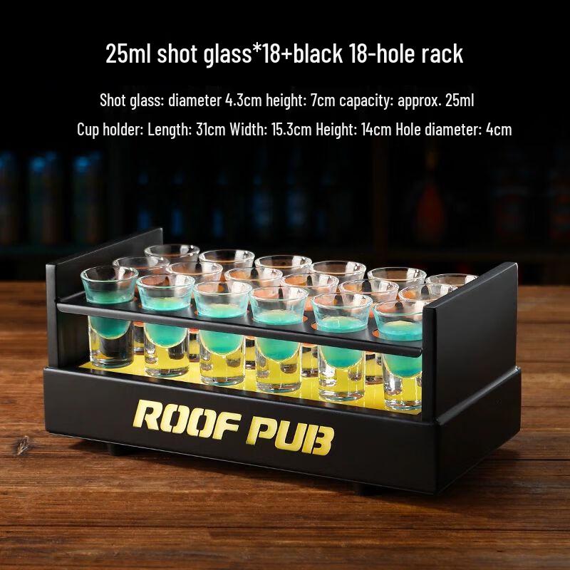 Creative Luminous Bar Shot Glass Holder Set