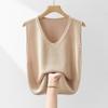 Strickweste Damen Oversize Unterhemd Ärmellose Tops Lockere Strickweste Verdickt Lässig Rundhalsweste