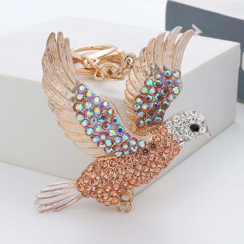 

Creative Diamond Alloy Dove Keychain Accessories Retro Portable Keychain Cute Bag Charm Key Chain Exquisite Keychain Pendant Set keychain