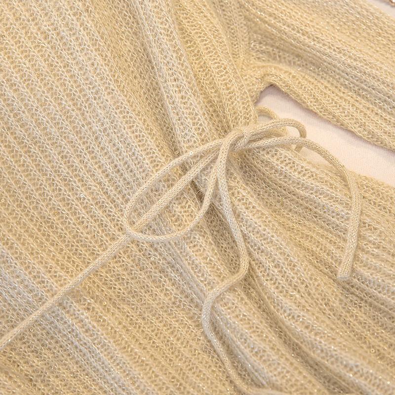 Elegant Round Neck Long Sleeve Pullover Sweater