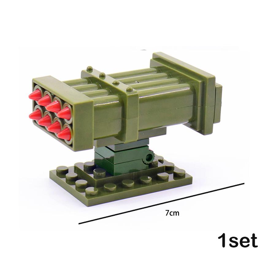 Non-Toxic Missile Launcher Military Weapon Soldier Moc Building Blocks Army Playmobil Accessory Modern Swat Mini Parts Brick Figures Toys
