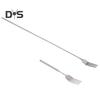 2Pcs Stainless Steel Telescopic Fork Extendable Long Handle Food Grade Dishwasher Safe Portable Grilling Fork Utensil Cutlery Barbecue Tool