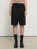 GENERALIDEA Pleated Bermuda Slacks [Black] / Gf1Lpt506