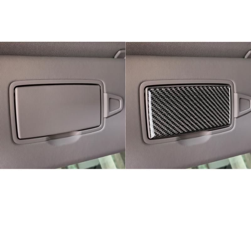 For Mercedes Benz GLE W167 Accessories -2024 Make-up Mirror Panel Trim Real Carbon Fiber Cover Stickers Car Interior