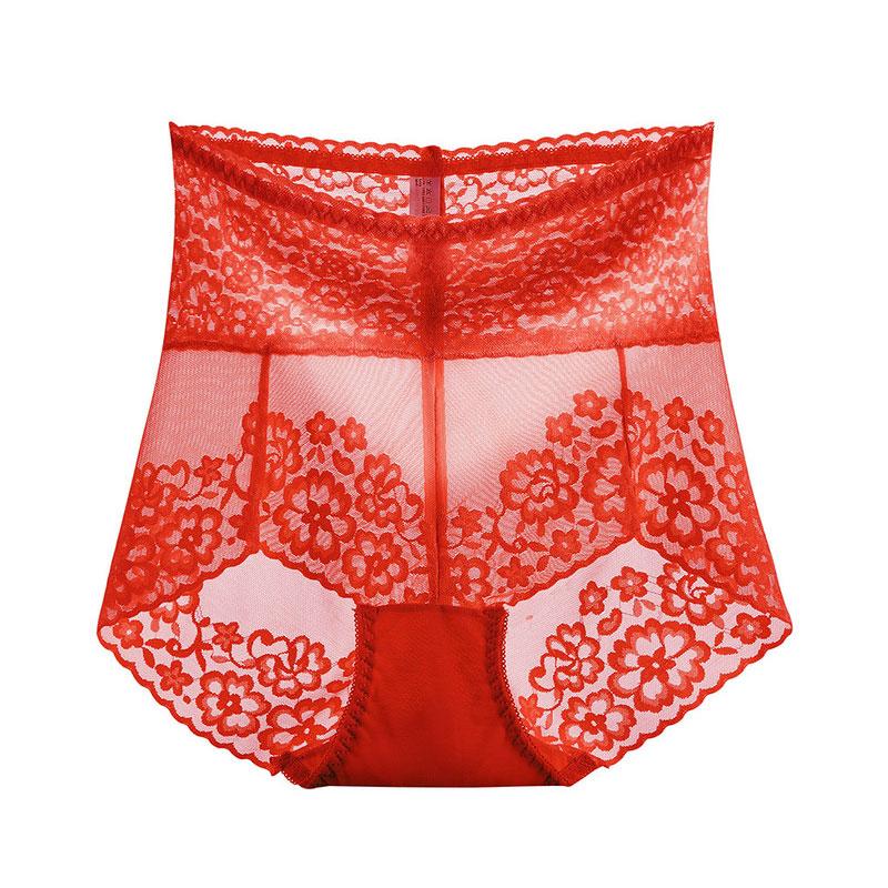 Women Slimming Underwear Knickers Briefs Seamless High Waist Transparent Lace Panties Sexy Briefs