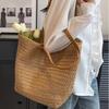 Niche design versatile woven bag women, new summer fashion large-capacity commuter straw bag tote bag