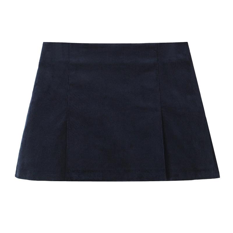 

Комплект женский в европейском и американском стиле: вельветовый топ с V-образным вырезом и мини-юбка А-силуэта Extra Small