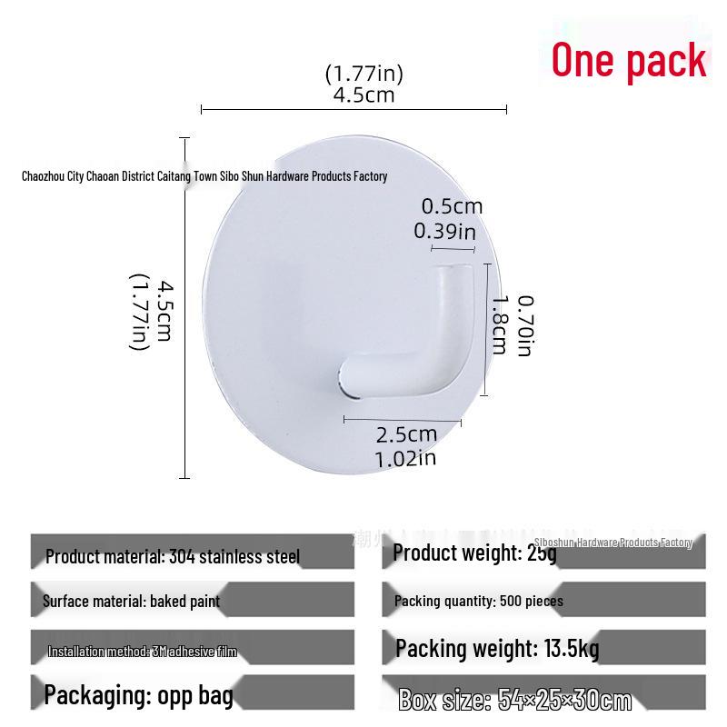 Cârlig de perete autoadeziv puternic din oțel inoxidabil 304, fără găurire