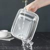 Food Grade Stainless Steel Food Storage Container with Lid, Square Plate for Refrigerator, BBQ, Cold Dish, Grilled Fish