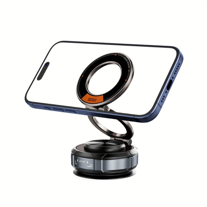 Car Mount 360 Degree - Rotatable Adjustable Vacuum Magnetic Car Phone Holder, Magnetic Phone Holder for Car/Gym, Suitable for IPhoneAnd Android Phones