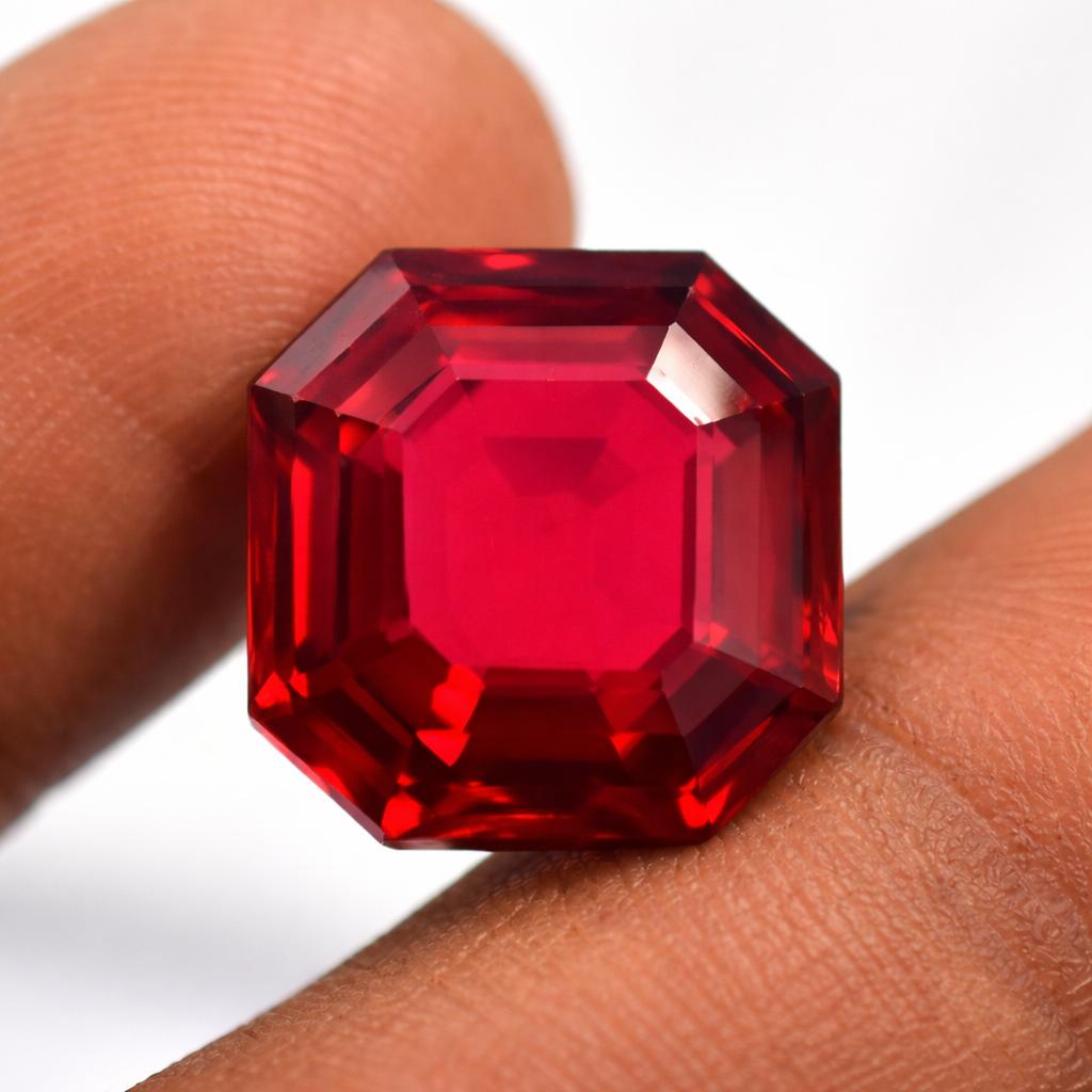 Natural Red Ruby Loose Gemstone Square Shape 8 ct Flawless for Her/Him for Jewelry Making and Crafts