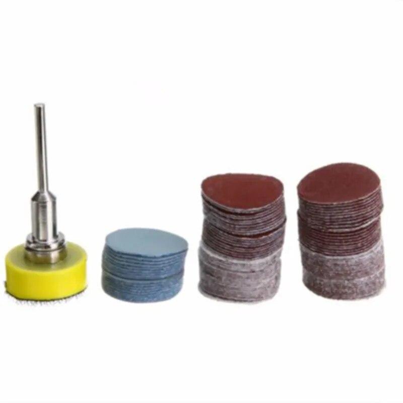 ITLY 1 İnç 100 Parça Zımpara Seti 25mm Zımparalama Diski Zımparalama Diski Aşındırıcı Kağıt 1 İnç Aşındırıcı Parlatma Pedi Dremel Aletleri için