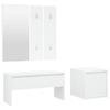 Vidaxl Hallway Furniture Set, White, Wood-Based Material