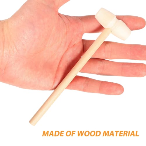 KESYOO Wooden Hammers, Mini Mallets, Ornamental Small Mallets, Wood Tools, Pack of 12 (Style A)