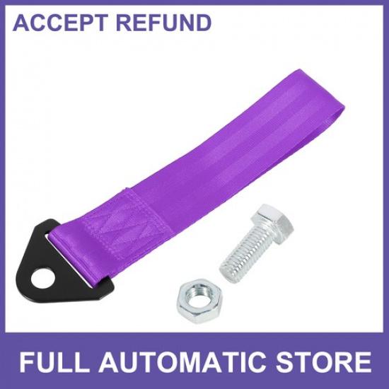 

Purple Universal Car Tow Towing Hook Bumper Trailer Belt Strap M12x175