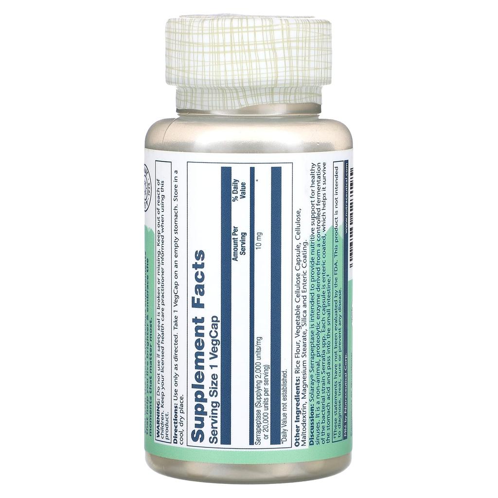Serrapeptase, 10Mg, 90 Veggie Caps