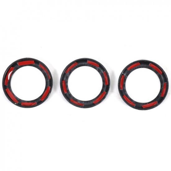 Carbon Fiber Air Conditioner Switch Cover CD Button Ring For Nissan 370Z 09-20