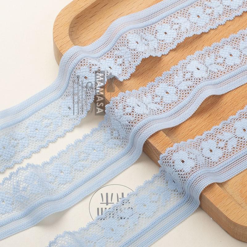2.5cm Wide Colorful Elastic Lace Trim for DIY Underwear, Clothing, and Hair Accessories