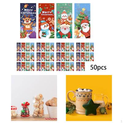 50x Christmas Gift Bags Treat Bag Decorative Portable Holiday Pouch Storage Sack