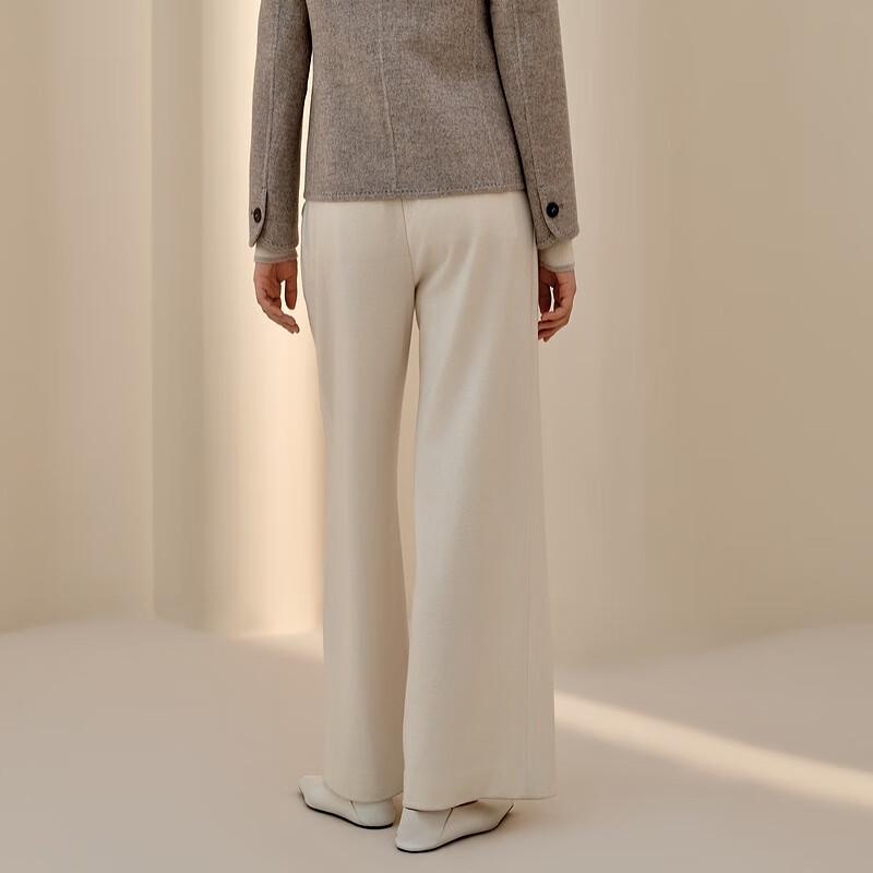 Haier Mans Women's Wool Blend Wide-Leg Trousers