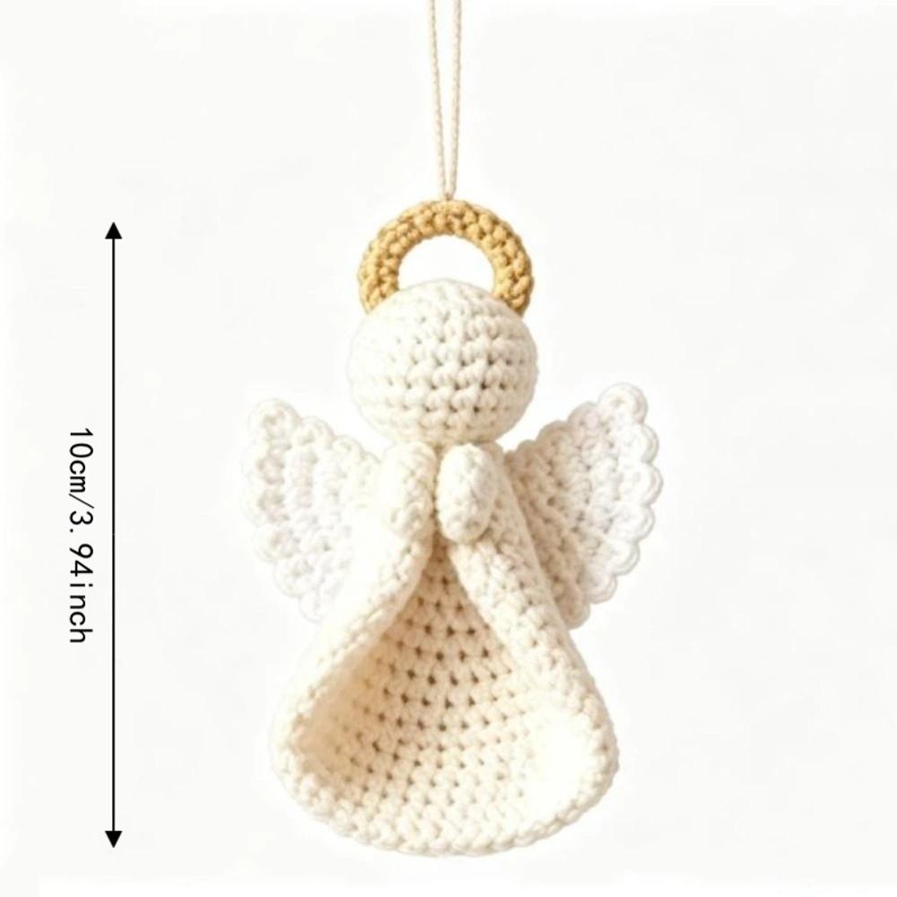 Cute Angel Doll Craft Making Kit Wings Girl Knitted Angel Pendant Crochet Angel DIY Kit Xmas Gift