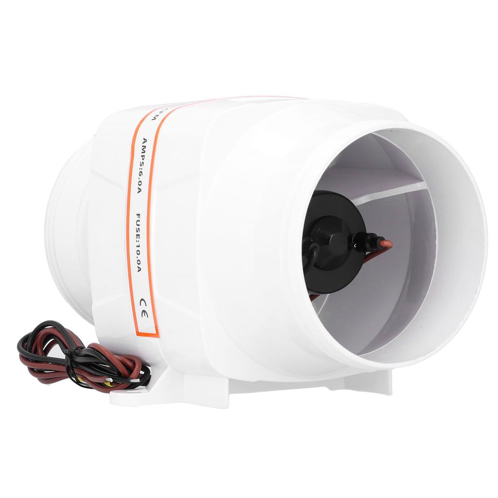 4in 270CFM InLine Bilge Air Blower 12V High Airflow AntiCorrosion Marine Boat Accessory