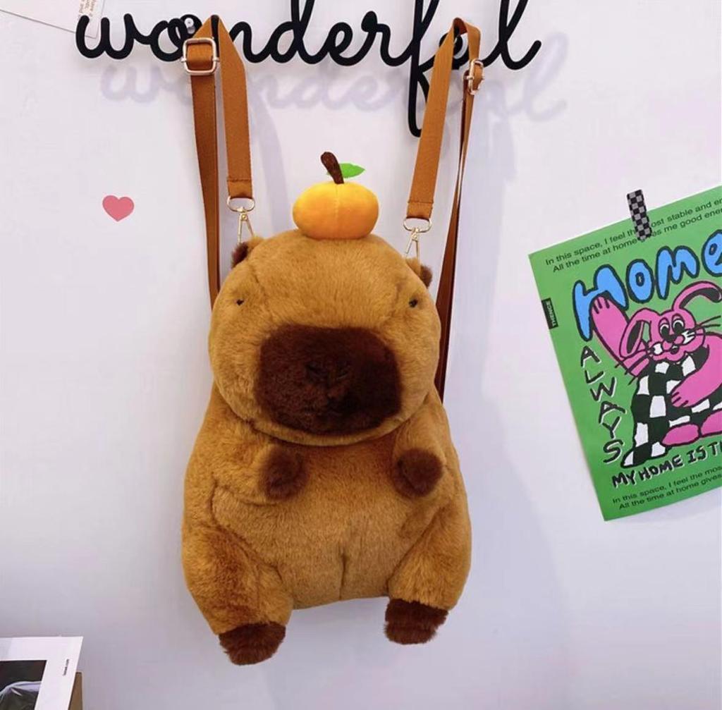 Capybara Backpack Creative Toy Bag Cute Cartoon for Camping Trips Party