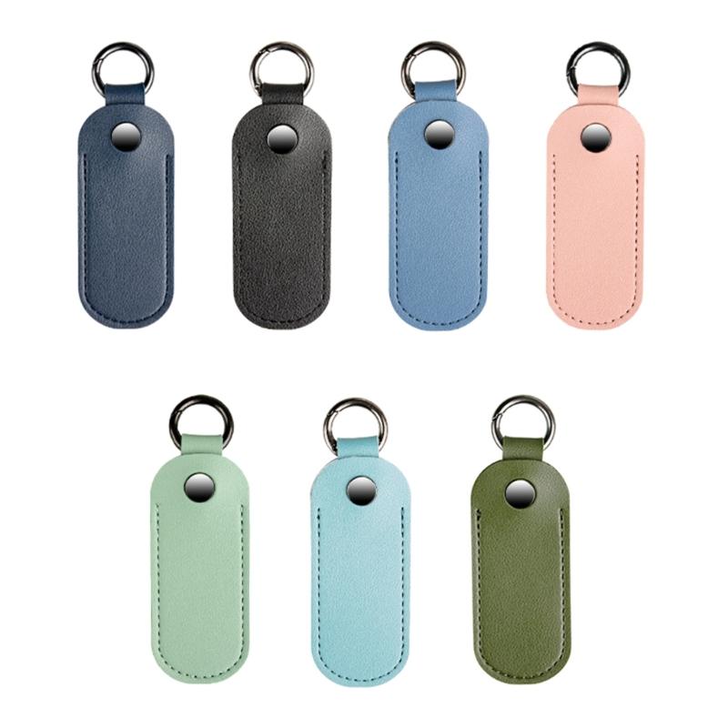 USB Flash Drive Holder Case Microfiber Leather Protective Cover With Metal Snap Closure
