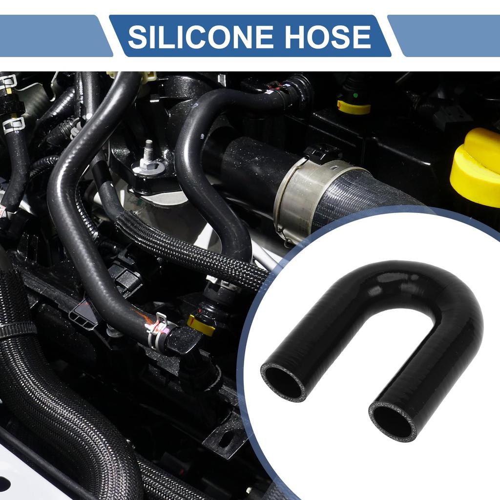 X AUTOHAUX 1 piece Black silicone hose Inner diameter 35mm