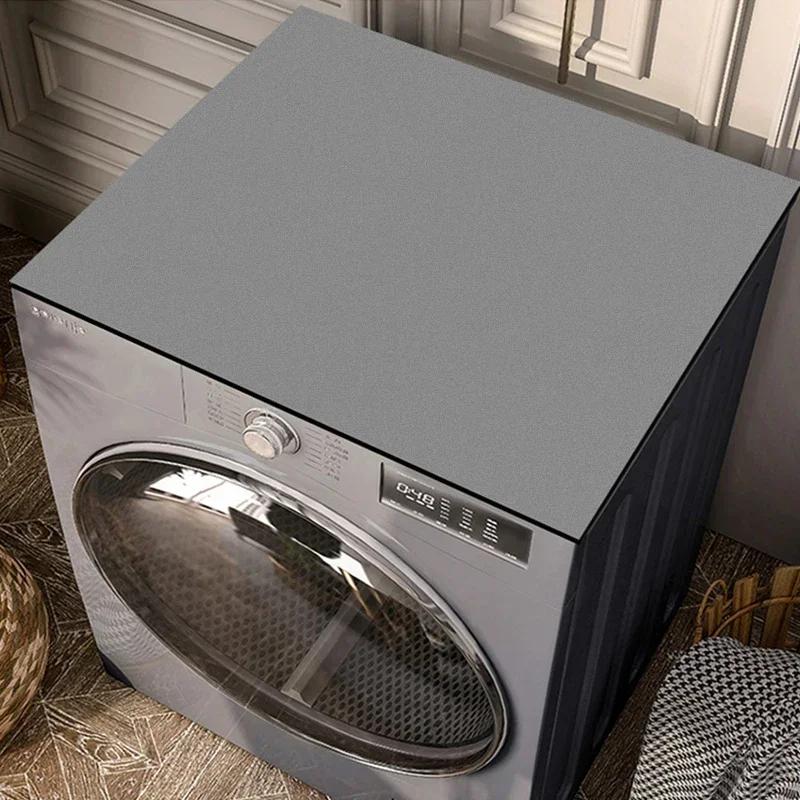 Dust Proof Washing Machine Mat Cover Solid Color Kitchen Drain Pad Oven Dust Pad Microwave Top Mat Bathroom Decor Funda Lavadora