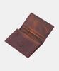 Matt Baroque Cowhide Slim Business Card Holder (Wine Burgundy + Adovan Brown) W36075