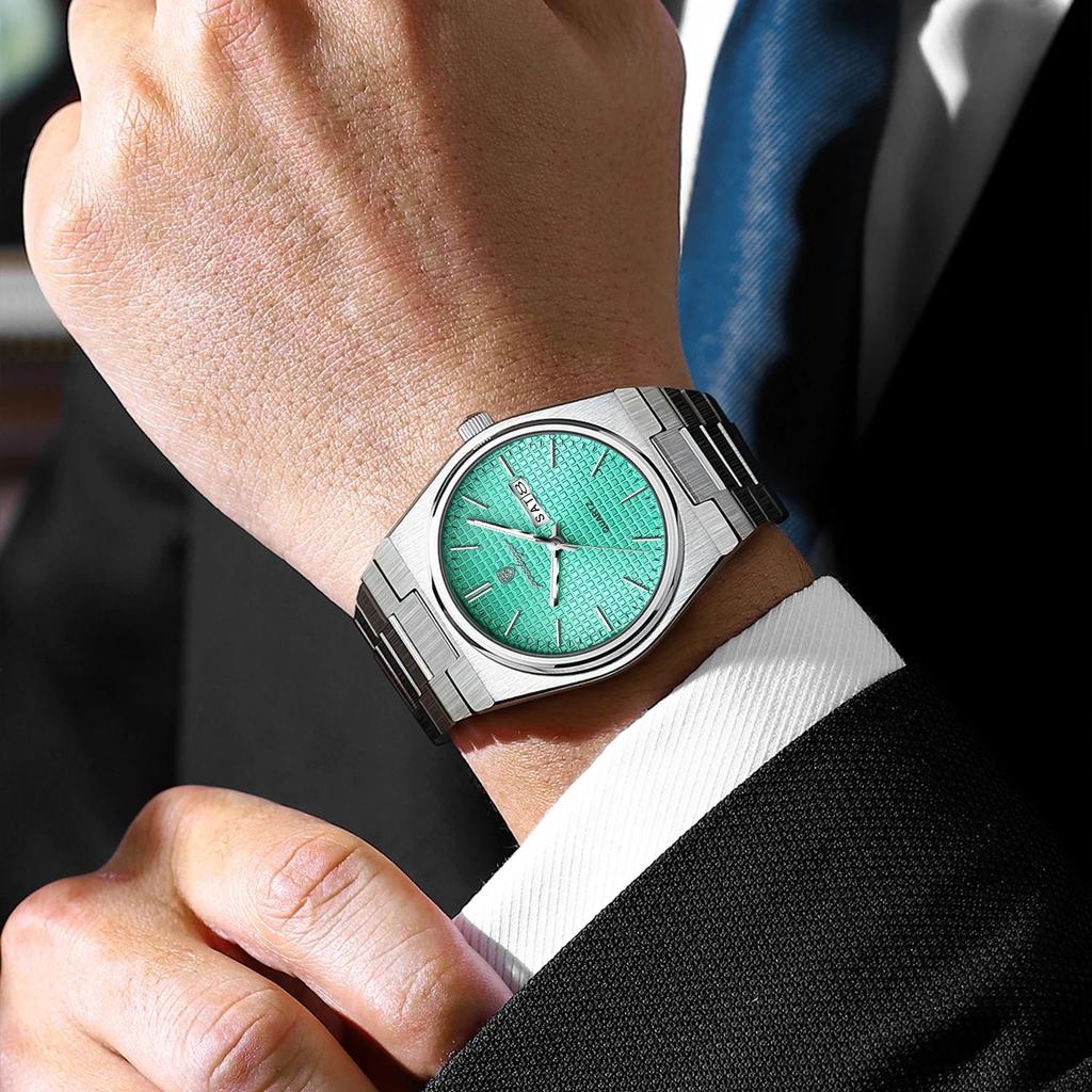 Business Man Watch Luminous Waterproof Stainless Steel Men Wristwatch Date Week Quartz Fashion Casual Men's Watches