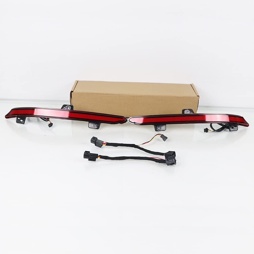 LED Rear Bumper Reflector Tail Lights Turn Signal Sequential Flashing Brake Driving Fog Lamps Accessories Kit Compatible With Honda Accord 10th 2018