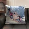 Kamizato Ayaka Genshin Impact Cushion Cover Natural Linen Organic Fabric DoubleSided Printing Sofa Home Decor Gift Pillow Case