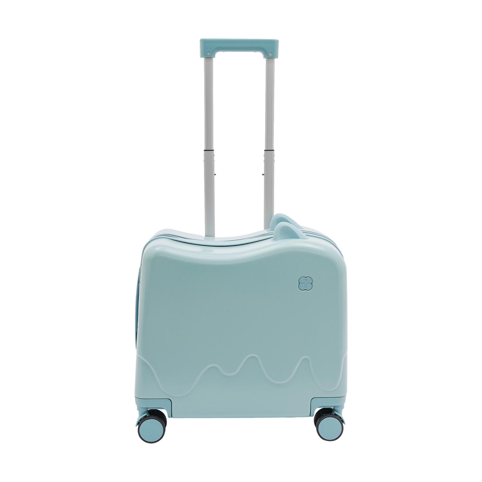 

Kids Ride On Suitcase, 37L Children s Carry On Luggage with Wheels for Airplane Travel, 110lbs Load-Bearing Trunk синий