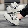 Barnesneakers med hjul Firehjuls sportssko Rulleskøyte Kan fjernes Student Skøyte Sneakers Sko