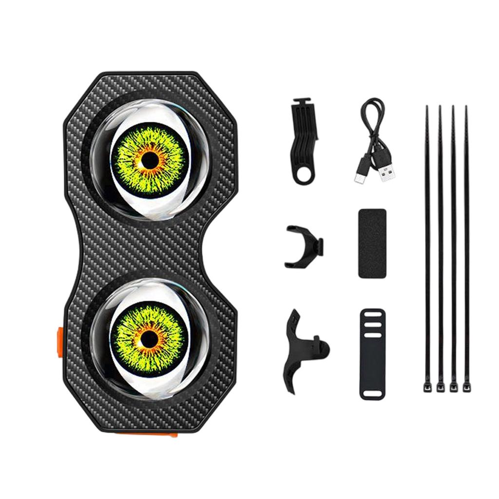 High Brightness Devil Eyes Bicycles Rear Light Programmable Bike Tail Lamp Dynamic LED Bicycles Tail Light Enduring