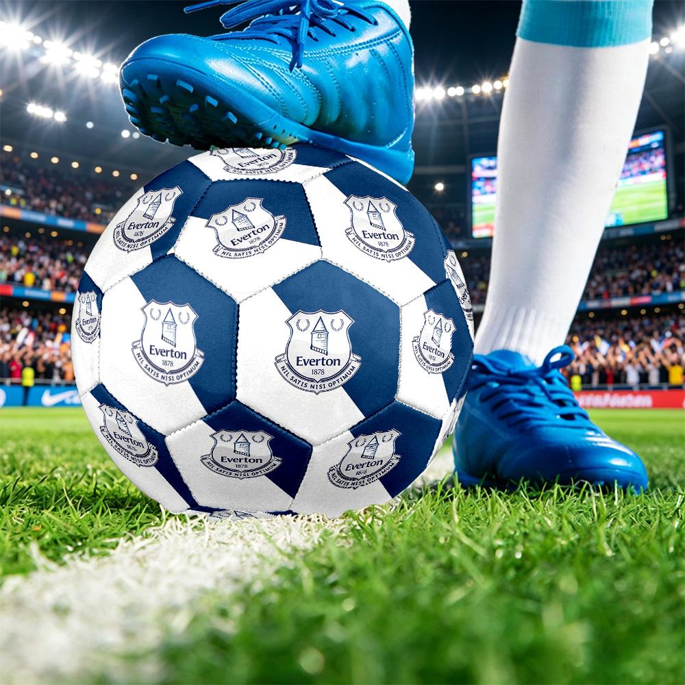 Balón de Fútbol Estampado del Everton Talla 5, Balón de Fútbol Antideslizante para Partido de Adultos, Souvenir para Aficionados al Fútbol