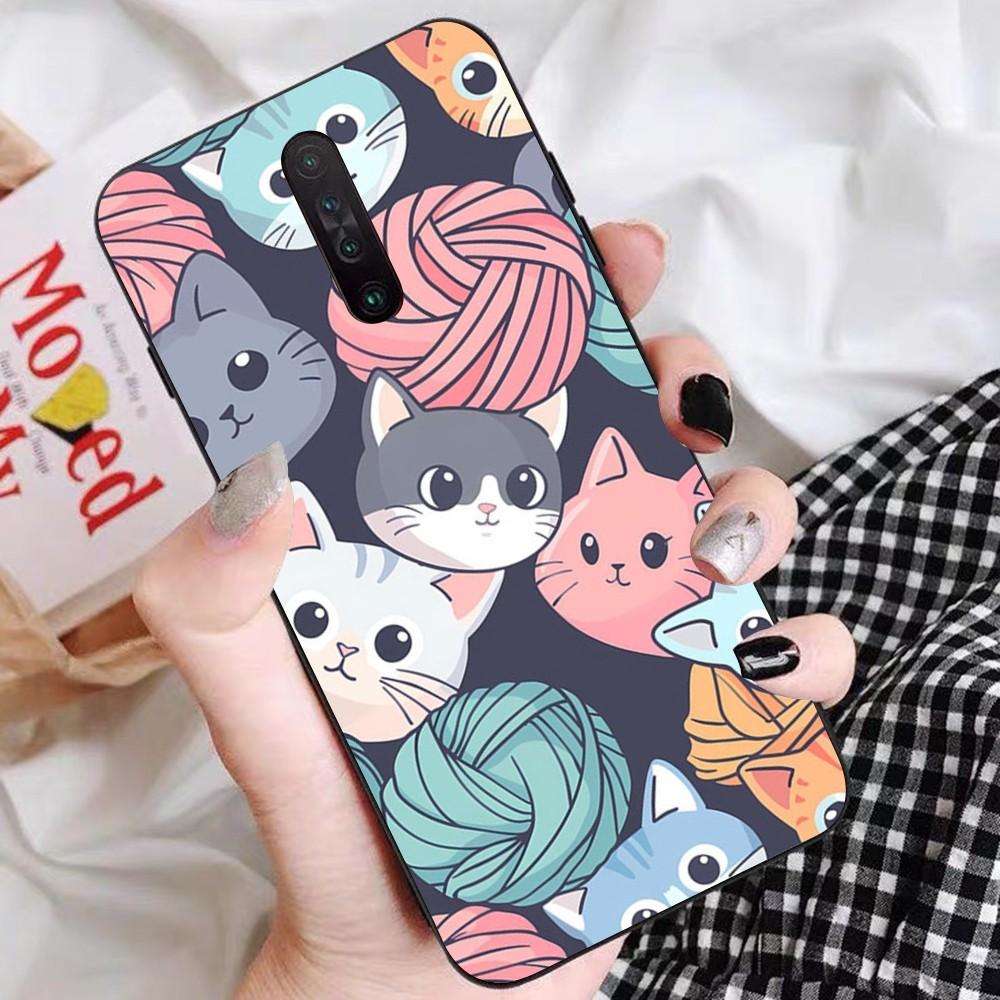 Cartoon Cute Cats Background Phone Case For Redmi 5 6 7 8 9 10 Plus Pro 6 7 8 9 A GO K20 K30 K40 Pro Plus F3 Fundas