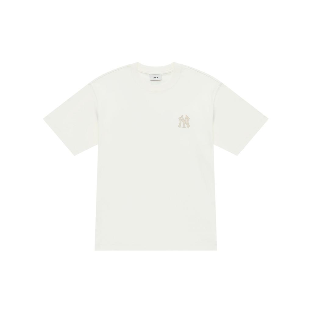 MLB MONOGRAM New York Yankees FW25 T Shirt Unisex White 3ATSM0454-50IVS