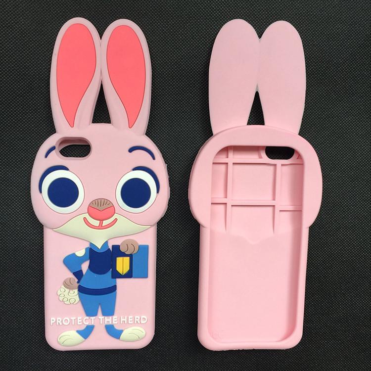 For Iphone 5 5s 6 6plus Zootopia Judy Hopps Nick Wilde Silicone Phone Case With Durable Design For Kids And Teens